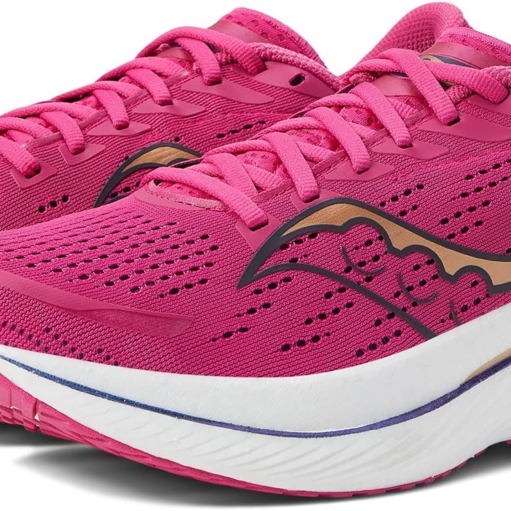 Saucony Women's Hot Pink Running Sneaker with Gold Accent
